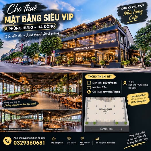 MẶT BẰNG SIÊU VIP PHÙNG HƯNG – HÀ ĐÔNG