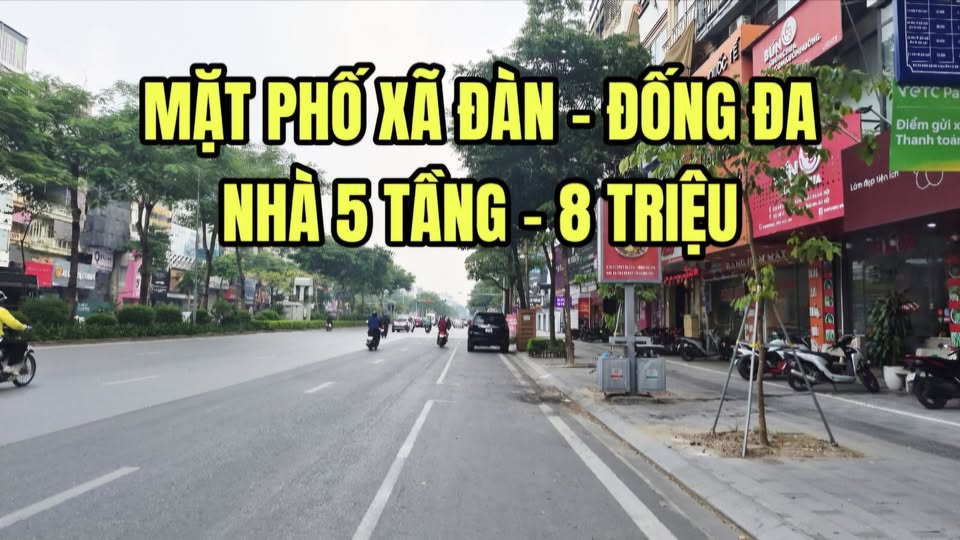 CHO THUÊ NHÀ 5 TẦNG MẶT PHỐ XÃ ĐÀN, 8TR