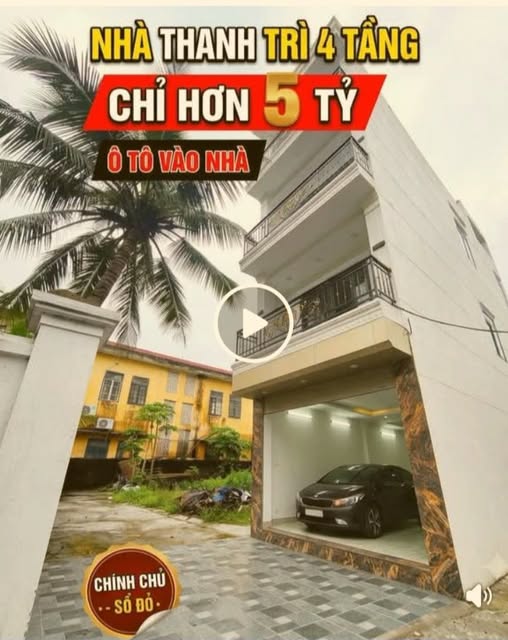 Nhà đẹp 4 tầng mới - oto đỗ cửa vào nhà - ở Đông mỹ thanh trì chào bán hơn 5ty