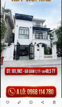 CHÍNH  CHỦ GỬI BÁN CĂN BIỆT THỰ  LÔ GÓC VĂN KHÊ 40.X.X TỶ