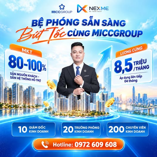 MICC GROUP TUYỂN DỤNG THÁNG 10 – BỨT TỐC CÙNG ĐỘI NGŨ KINH DOANH!