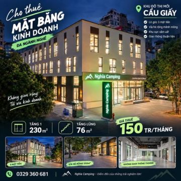 CHO THUÊ MẶT BẰNG GÓC 3 MẶT TIỀN – TRẦN THÁI TÔNG, CẦU GIẤY