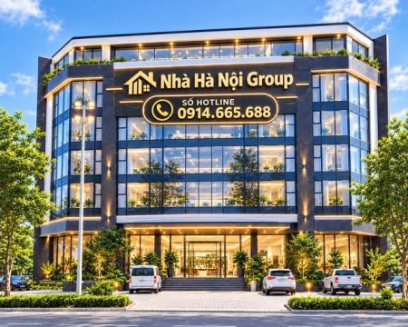 CHO THUÊ TÒA NHÀ LÔ GÓC 6 TẦNG + 1 HẦM – MẶT ĐƯỜNG CIENCO 5, KĐT THANH HÀ
