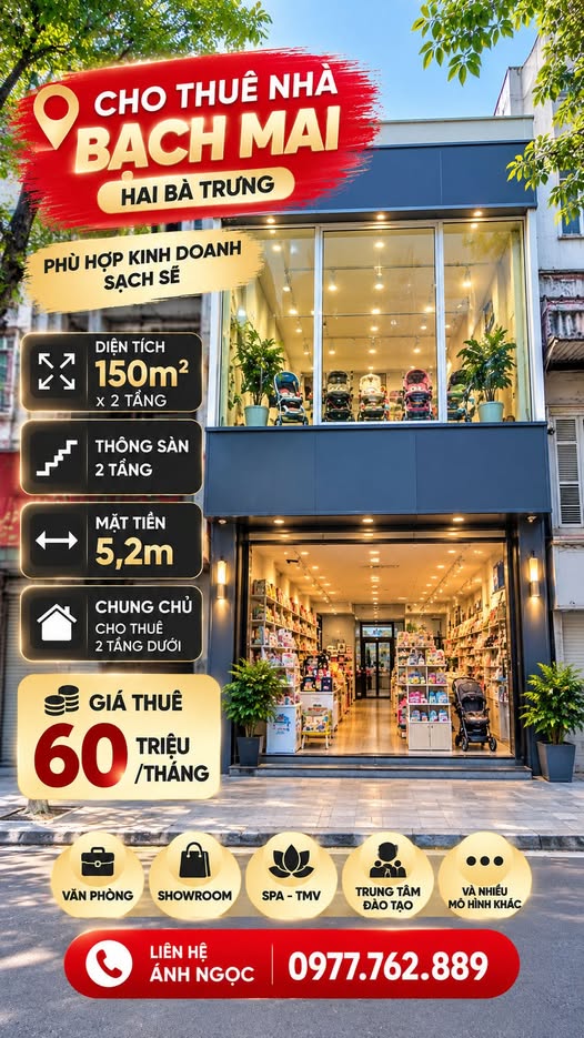 CHO THUÊ NHÀ BẠCH MAI – HAI BÀ TRƯNG