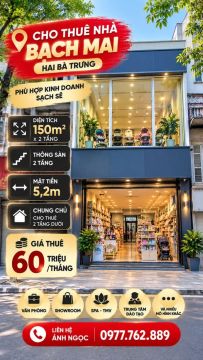 CHO THUÊ NHÀ BẠCH MAI – HAI BÀ TRƯNG