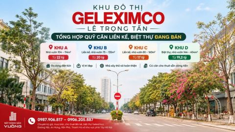 TỔNG HỢP QUỸ CĂN LIỀN KỀ, BIỆT THỰ GELEXIMCO LÊ TRỌNG TẤN