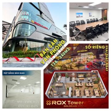 CHÍNH CHỦ GỬI BÁN & CHO THUÊ VĂN PHÒNG HẠNG A - ROX TOWER - 143,6M² - GIÁ THUÊ TỪ 12$/M²