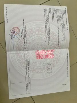 chính chủ gửi bán lô góc 74m full thổ cư tại thôn Hiền Lương xã Nội Bài tp Hà Nội.