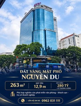 ĐẤT VÀNG NGUYỄN DU – QUỸ ĐẤT LỚN, MẶT TIỀN RỘNG, VỊ TRÍ TRUNG TÂM