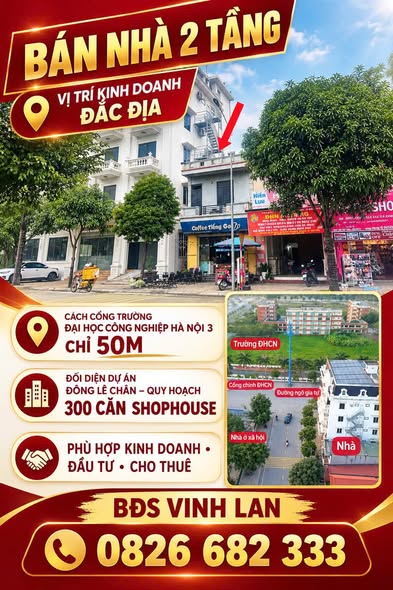 cần bán gấp bán nhà 2 tầng vị trí mặt phố đề yêm giao với đường ngô gia Tự
