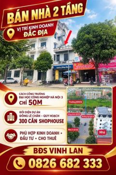 cần bán gấp bán nhà 2 tầng vị trí mặt phố đề yêm giao với đường ngô gia Tự