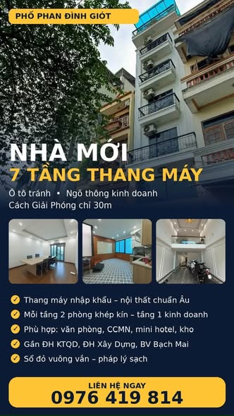 GIẢM 2 TỶ — CHỈ 23 TỶ | PHAN ĐÌNH GIÓT • 7 TẦNG THANG MÁY • Ô TÔ TRÁNH VỈA HÈ • KINH DOANH