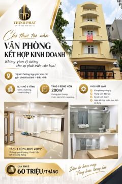 Cho thuê bất động sản Long biên 60 TRIỆU/THÁNG