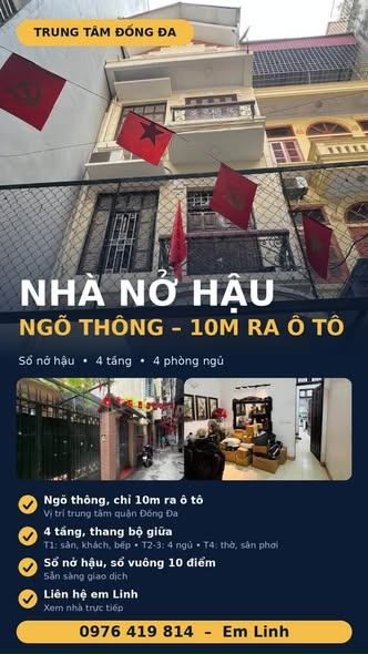 18,5 TỶ | TRUNG TÂM ĐỐNG ĐA — 78M² • MẶT TIỀN 4,5M • SỔ VUÔNG NỞ HẬU • 10M RA Ô TÔ