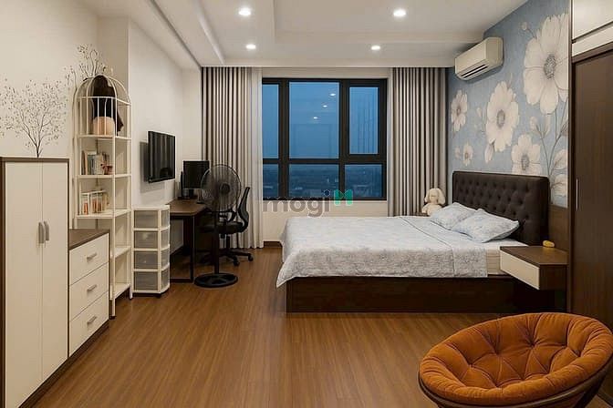 Căn góc trung tầng R1 Goldmark City. 3 phòng ngủ kèm bao nội thất.