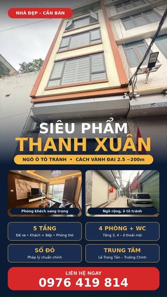12,9 TỶ | LÊ TRỌNG TẤN THANH XUÂN — 36M² • NGÕ Ô TÔ TRÁNH • 200M VÀNH ĐẠI 2.5