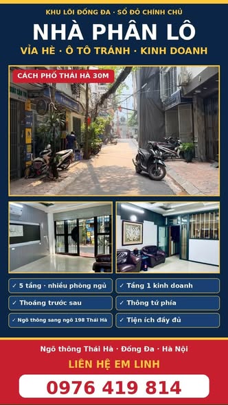 32 TỶ | ĐỐNG ĐA — CÁCH THÁI HÀ 30M • PHÂN LÔ • VỈA HÈ • Ô TÔ TRÁNH • KINH DOANH • THOÁNG TRƯỚC SAU