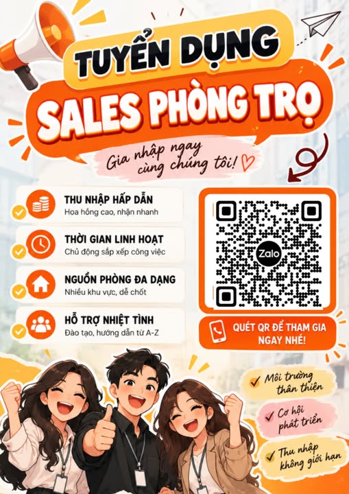 **TUYỂN CTV SALES PHÒNG TRỌ TẠI HÀ NỘI**