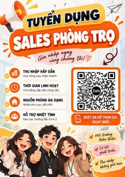 **TUYỂN CTV SALES PHÒNG TRỌ TẠI HÀ NỘI**