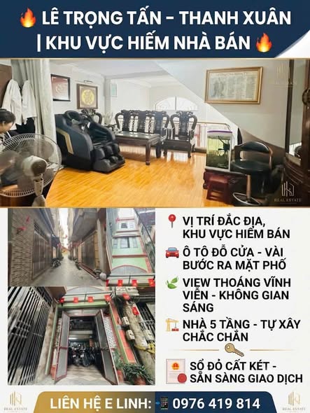 12,5 TỶ | LÊ TRỌNG TẤN THANH XUÂN — 45M² • CÁCH PHỐ VÀI BƯỚC • Ô TÔ ĐỖ CỬA • VIEW THOÁNG VĨNH VIỄN