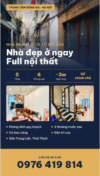 12,5 TỶ | THÁI HÀ ĐỐNG ĐA — 40M² • KHÔNG QUY HOẠCH • Ô TÔ 4 CHỖ ĐỖ CỬA • 2 THOÁNG + BAN CÔNG • FU...