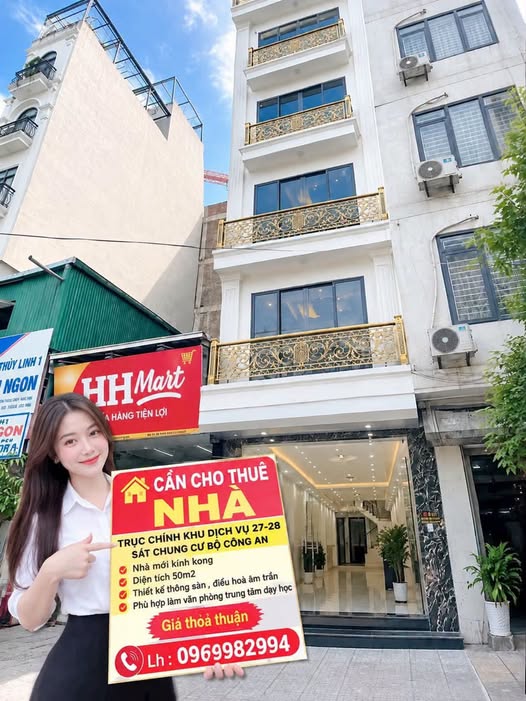 CẦN CHO THUÊ NHÀ TRỤC CHÍNH KHU DỊCH VỤ 27-28 DƯƠNG NỘI - SÁT LÊ TRỌNG TẤN, CHUNG CƯ BỘ CÔNG AN