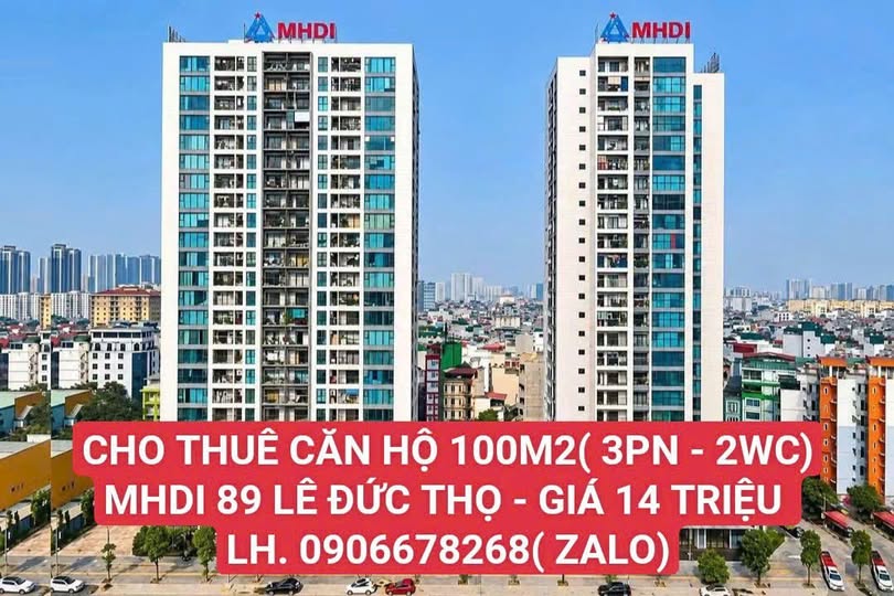 CHO THUÊ CĂN HỘ 100M² CT5–CT6 LÊ ĐỨC THỌ – 14 TRIỆU/THÁNG