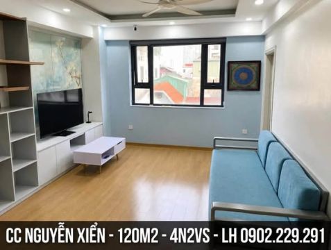 Chung cư X1 Nguyễn Xiển- 120m2- 4 ngủ- Full nội thất- Nhận nhà ngay- 13,5Tr