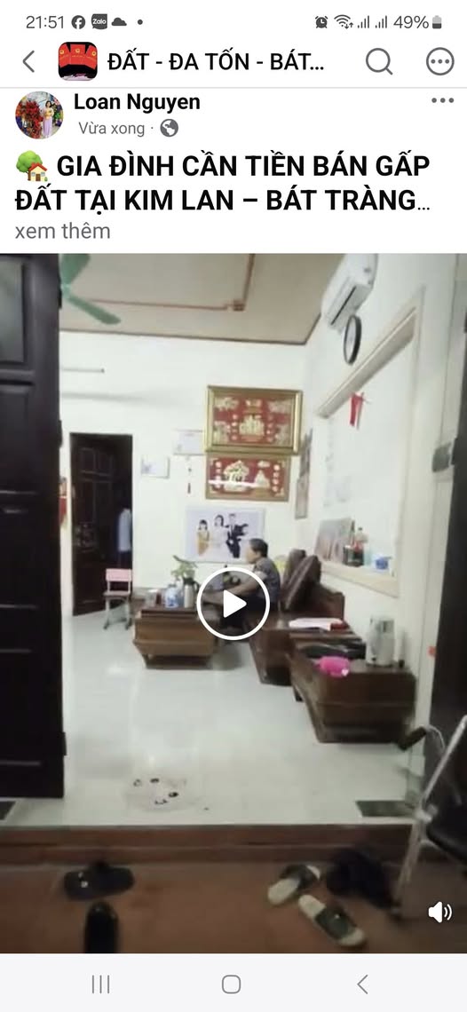 GIA ĐÌNH CẦN TIỀN BÁN GẤP ĐẤT TẠI KIM LAN – BÁT TRÀNG – GIA LÂM, HÀ NỘI