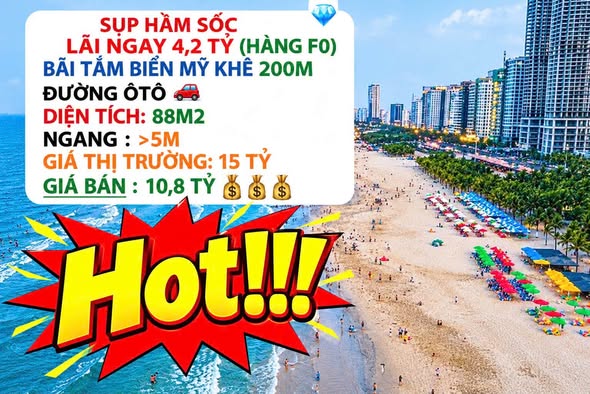 SỤP HẦM lên đến 4,2 Tỷ-Ngay Bãi Biển