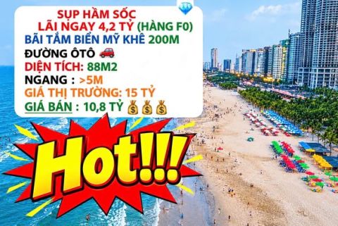 SỤP HẦM lên đến 4,2 Tỷ-Ngay Bãi Biển
