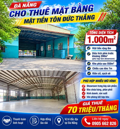 ĐÀ NẴNG – CHO THUÊ MẶT BẰNG MẶT TIỀN TÔN ĐỨC THẮNG