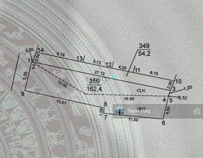 Căn góc giá hấp dẫn MT hoa hậu 5,7m tách làm 2 thửa được tại Cổ Dương