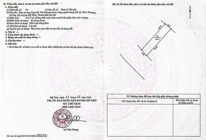 Bán lô đất đấu giá mặt tiền kinh doanh liên xã Xuy Xá
