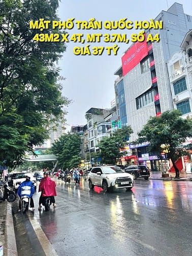 Siêu đẹp| Mặt phố Trần Quốc Hoàn | 43m2 x 4 tầng | MT 3.7m | Giá 33 tỷ