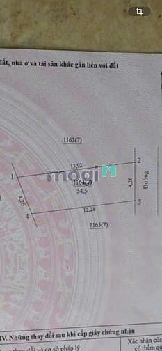 Cần bán 55m2 mt 4,28m.Ngõ ô tô, cách đường nhựa 20m, Tân Phú- Quốc Oai