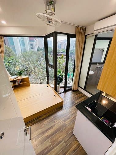 Studio Hồ Tùng Mậu, Full đồ, Thang máy, Ban công Giặt riêng SIÊU CHILL