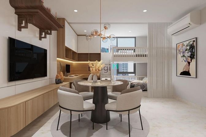 Cho thuê Studio - Smart City, 32m2 full đồ, tầng trung, giá 7.5tr/th