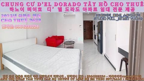 (Chung Cư d’el Dorado Tây Hồ cho Thuê) Căn Studio Full Nội Thất