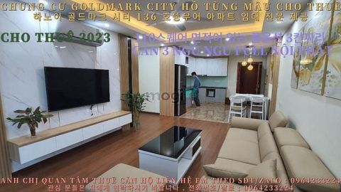 (Goldmark city 136 Hồ Tùng Mậu) cho thuê căn 3 ngủ Full Tòa S1
