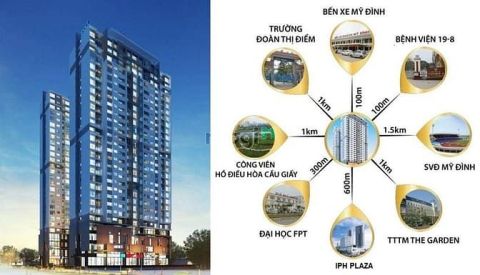 Cho thuê chung cư Mỹ Đình Plaza 2, 80m, 2 ngủ, 2 wc, full nội thất