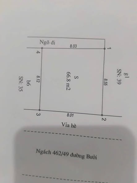 Bán mảnh đất khu Ba Đình