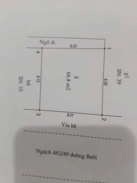 Bán mảnh đất khu Ba Đình