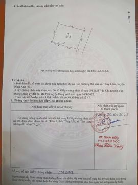 Bán nhà Thôn Thụy Lôi 1, xã Thư Lâm, Hà Nội