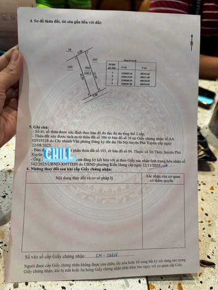 F0 CHÍNH CHỦ – HÀNG HIẾM TẠI NHÂN SƠN - TRI THỦY - PHÚ XUYÊN - HÀ NỘI