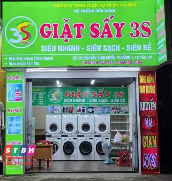 Sang nhượng tiệm giặt là đã hoạt động 5 năm tại Mỹ Đình.
