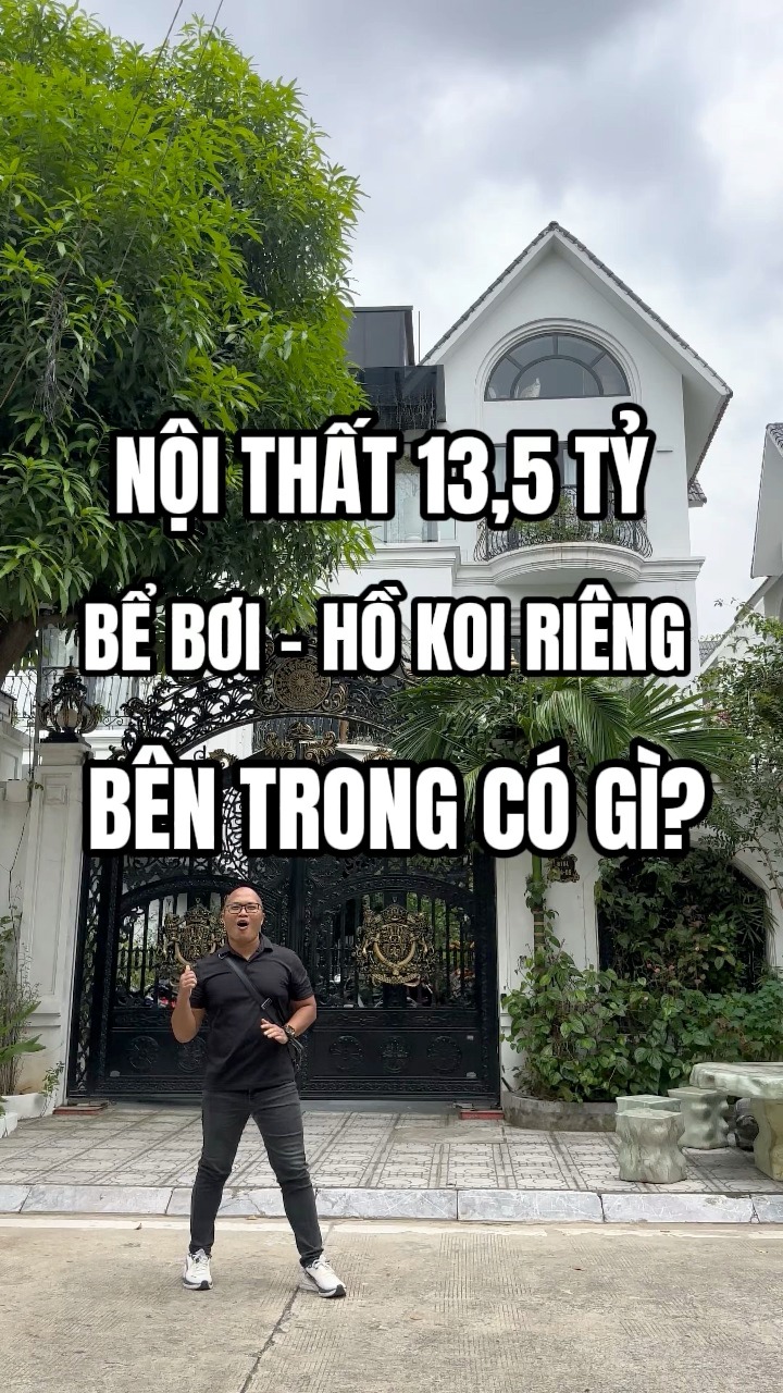 Chủ thành đạt quyết bán để chuyển khu vực sinh sống nên để mức giá cực kỳ thiện trí cho 1 căn Biệt thự nội thất tiêu chuẩn 5* có bể bơi và hồ cá Koi -